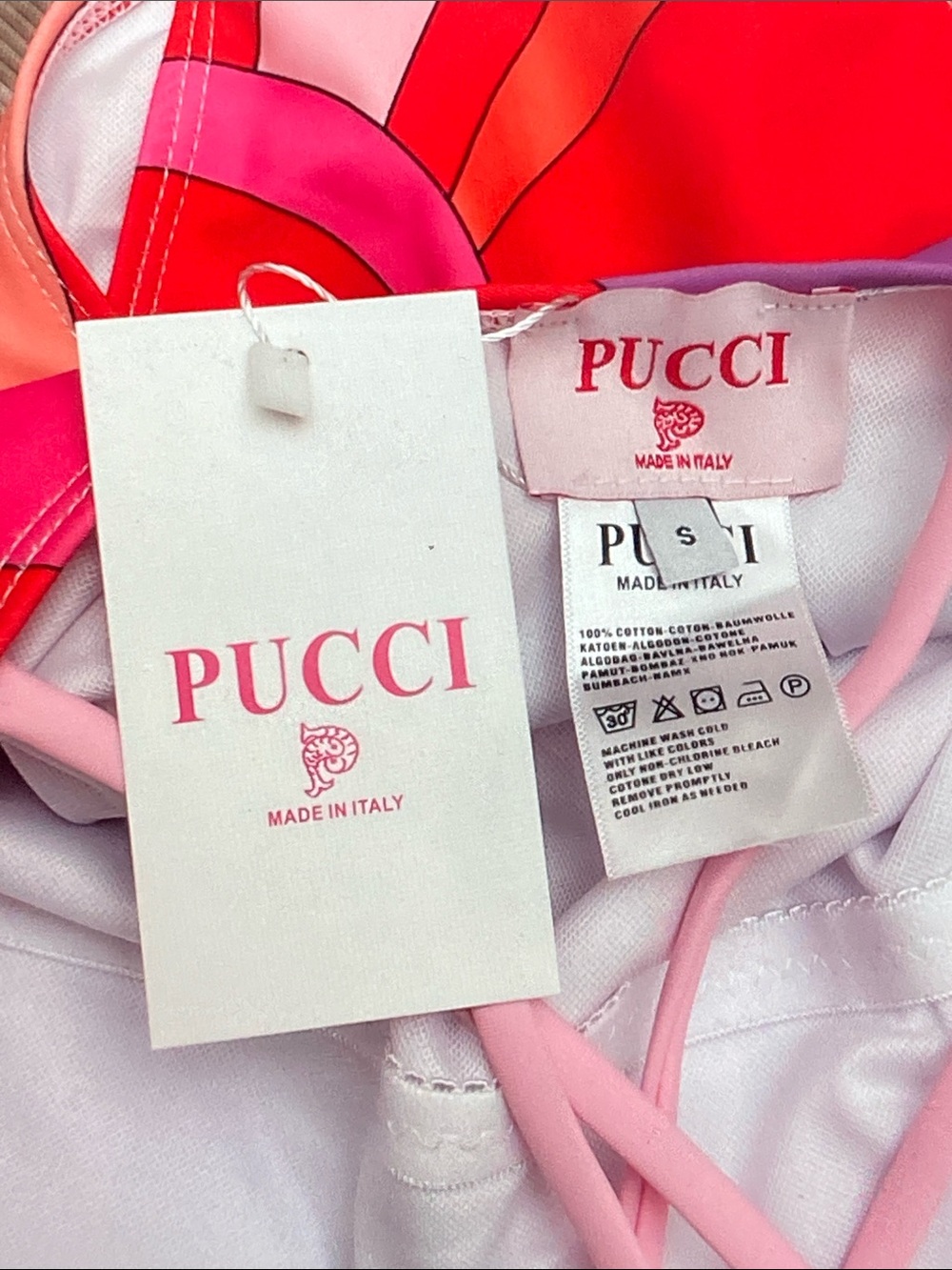 Emilio Pucci Red Pink Purple Swirl One-Piece - Picture 2 of 16